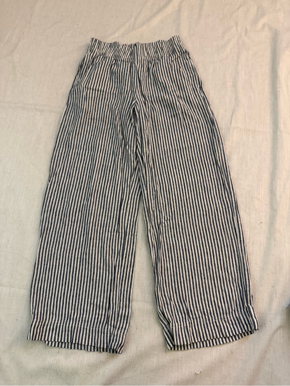 Old Navy Navy and White Striped Wide Leg Pants